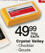 Crystal Valley Cheddar/Gouda-750gm Each