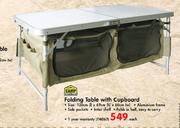 Camp Master Folding Table With Cupboard-Each
