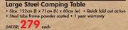 Camp Master Large Steel Camping Table-Each