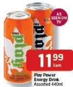 Play Power Energy Drink-440Ml Each