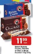 Bakers Romany Creams, Chockits or Choc-o-Break-150gm/200gm Each