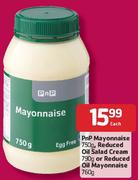 Pnp Mayonnaise-750gm/Reduced Oil Salad Cream-790gm Or Reduced Oil Mayonnaise-760gm Each