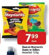Beacon Maynards Gums Or Jellies Assorted-125g Each