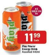 Play Power Energy Drink Assorted-440ml Each