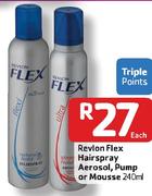 Revlon Flex Hairspray Aerosol, Pump Or Mousse-240Ml Each