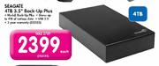 Seagate 3.5" Back-Up Plus-4TB(Back-Up Plus)