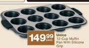 Unico 12-Cup Muffin Pan With Silicone Grip Each