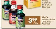 Moirs Essence/Food Colouring Assorted-30ml Each