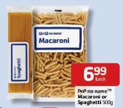 PnP No Name Macaroni or Spaghetti-500gm Each