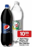 Pepsi Cola's, Mirinda, 7UP or Mountain Dew Coldrinks-2Ltr Each