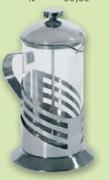 Stainless Steel & Glass Coffee Plunger 1L-Each