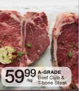 A-Grade Beef Club & T-Bone Steak-Per Kg