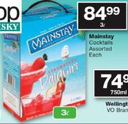 Mainstay Cocktails-3Ltr Each