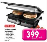 Mellerware 4 Slice Panini Multi Grill(28550)