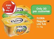 Flora Regular or Lite Tub-3 x 1kg