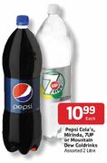 Pepsi Cola's, Mirinda, 7UP or Mountain Dew Coldrinks-2Ltr Each