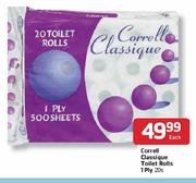 Correll Classique Toilet Rolls 1 Ply-20's Each