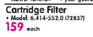 Karcher Cartridge Filter 6.414-552.0 Each