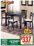 Andrea 5 Piece Dinette