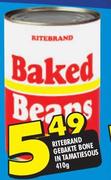 Ritebrand Gebakte Bone In Tamatie Sous-410g