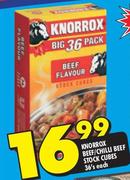 Knorrox Beef/Chilli Beef Stock Cubes-36's Each