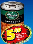 Rhodes Gebakte Boontjies In Tomatiesous-410g