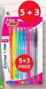 BIC Miss BIC Crystal Colours-5+3 Free Per Pack