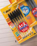 Bic Crystal Xtra Life Medium Ball Pen Black Or Blue-4+2 Free Per Pack