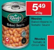 Rhodes Baked Beans In Tomato Sauce-410gm