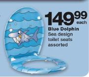 Blue Dolphin Sea Design Toilet Seats Assorted-Each