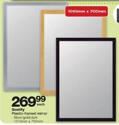 Quality Plastic-Framed Mirror  (1010mm x 700mm)-Each