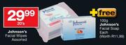 Johnson's Facial Wipes-20's