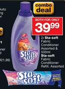 Sta-Soft Fabric Conditioner-2Ltr & Sta-Soft Fabric Conditioner Refill-500ml