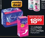 Lifestyle Sanitary Pads-10's & Laifestyle Pantyliners-20's