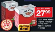 Five Roses Tagless Teabags-100's & Five Roses Tagless Teabags-50's