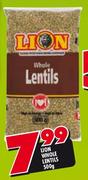 Lion Whole Lentils-500g