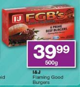 I&J Flaming Good Burgers-500g