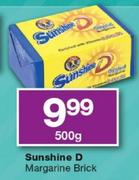 Sunshine D Margarine Brick-500g