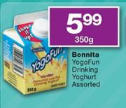 Bonnita YogoFun Drinking Yoghurt Assorted-350g