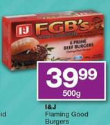 I&J Flaming Good Burgers-500gm