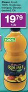 Clover Krush 100% Vrugtesapmengsel-1.5Ltr