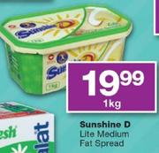 Sunshine D Lite Medium Fat Spread-1kg