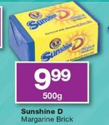 Sunshine D Margarine Brick-500g