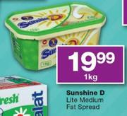 Sunshine D Lite Medium Fat Spread-1kg