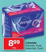 Lifestyle Sanitary Pads-10's