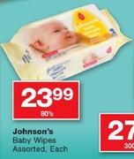 Johnson's Baby Wipes-80's