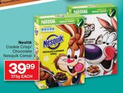 Nestle Cookies Crisp/Chocolate Nesquik Cereal- 375g Each