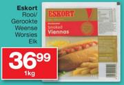 Eskort Rooi/Gerookte Weense Worsies-1Kg