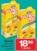 Danone Ultra Mel Vanilla/Zero Custard-1L Each