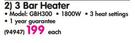 Goldair 3 Bar Heater GBH300